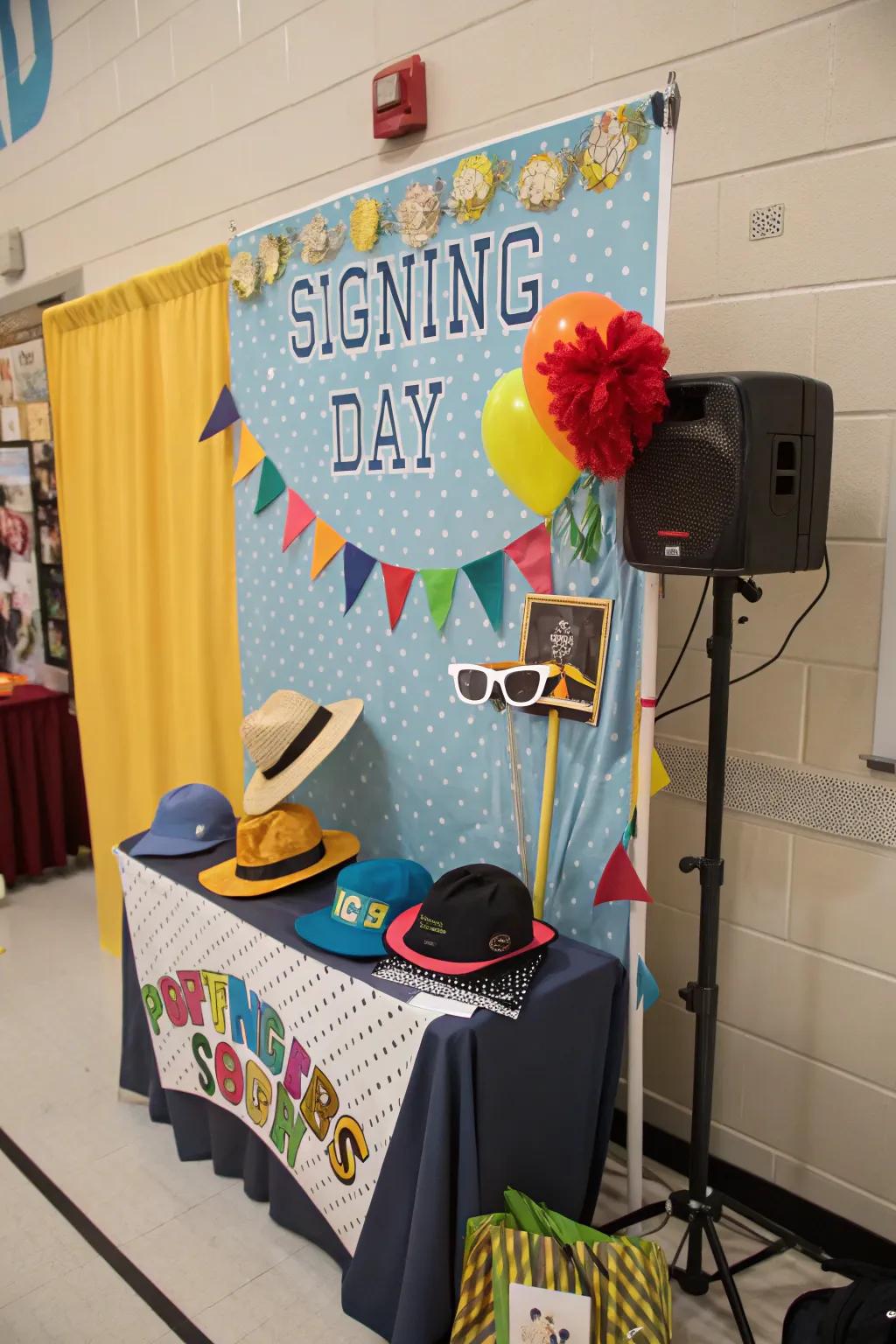 A snapshot station ensures fun memories.