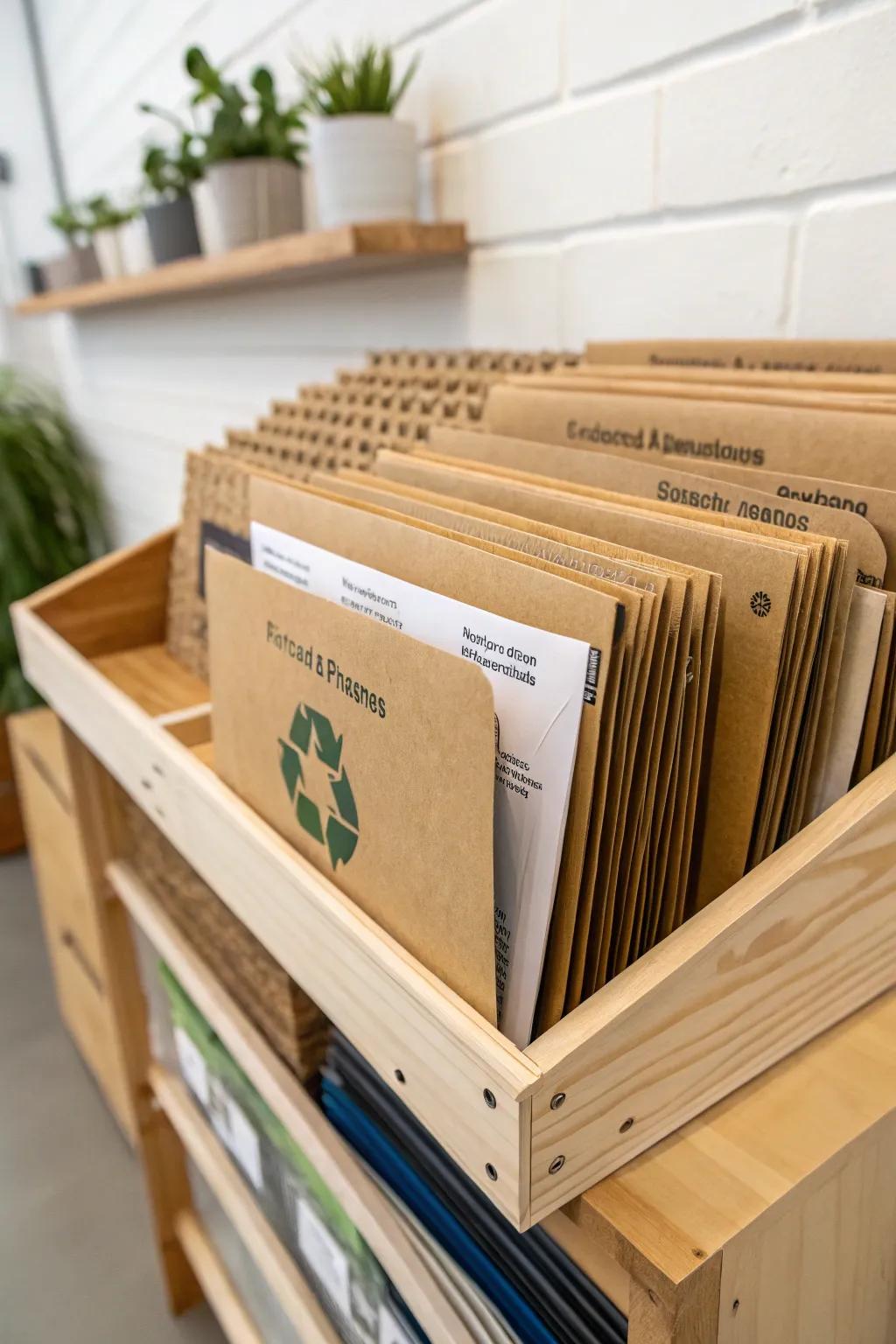 Environmentally friendly materials contribute to a sustainable and stylish filing system.