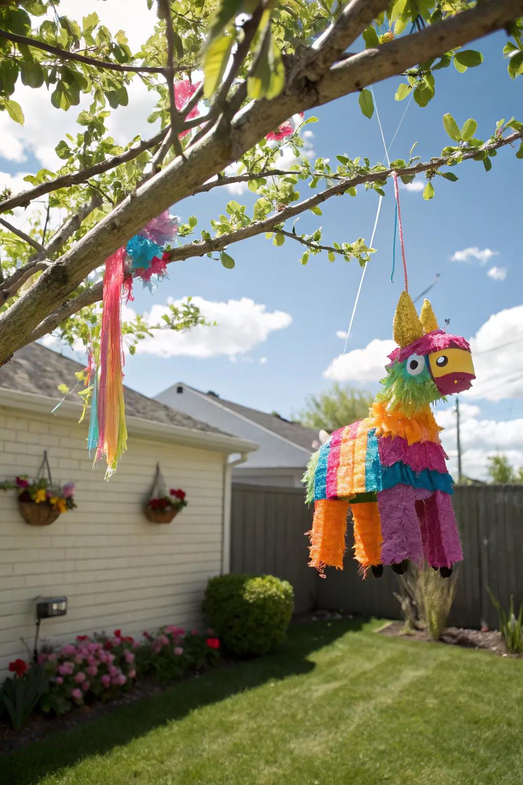 A self-made piñata brings amusement and laughter to your celebration.