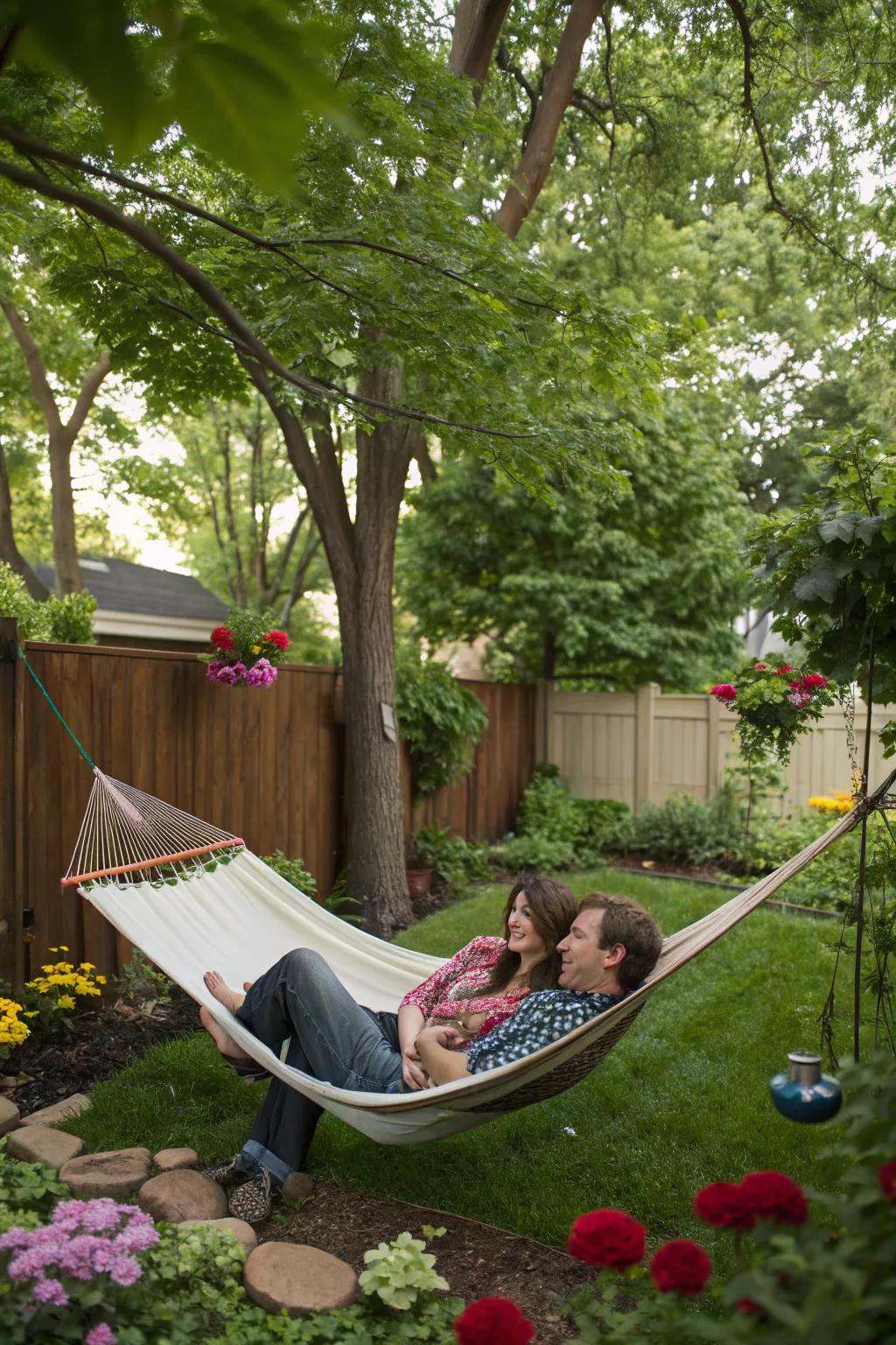 A hammock that offers ultimate relaxation for two.