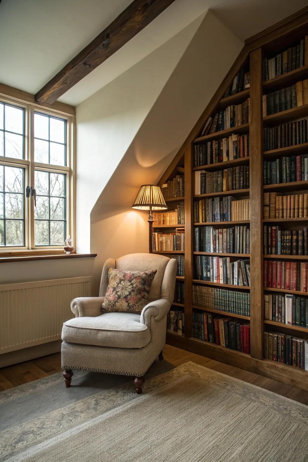Cozy corners offer secluded areas within expansive rooms.