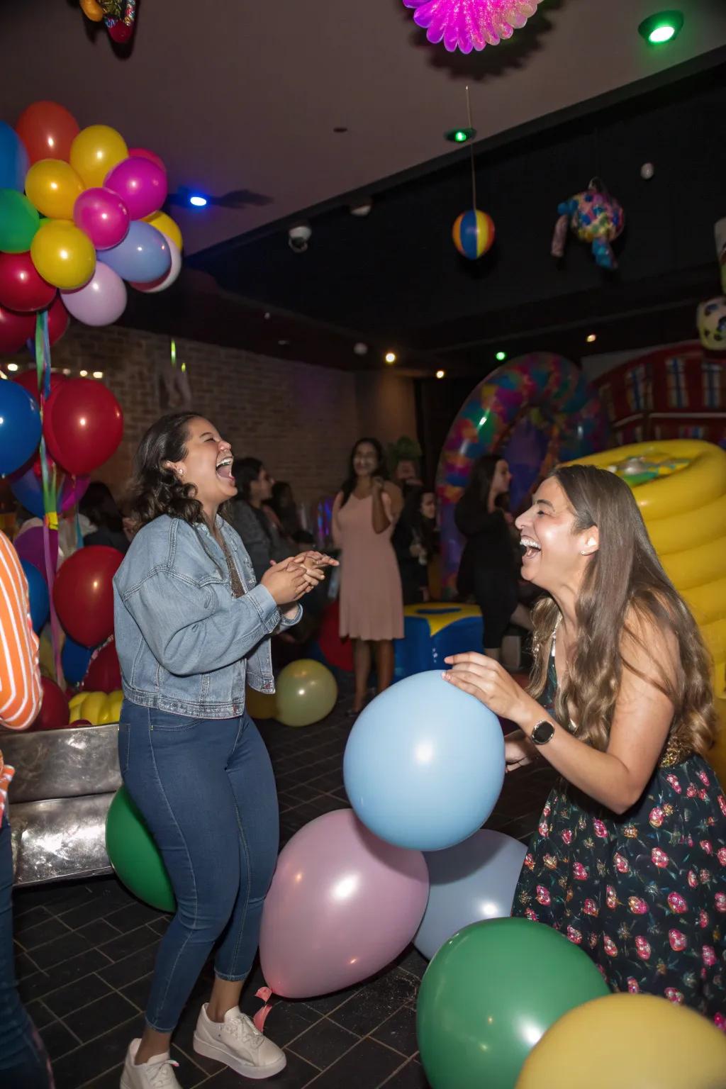 Interactive balloon activities contribute fun and engagement to all parties.