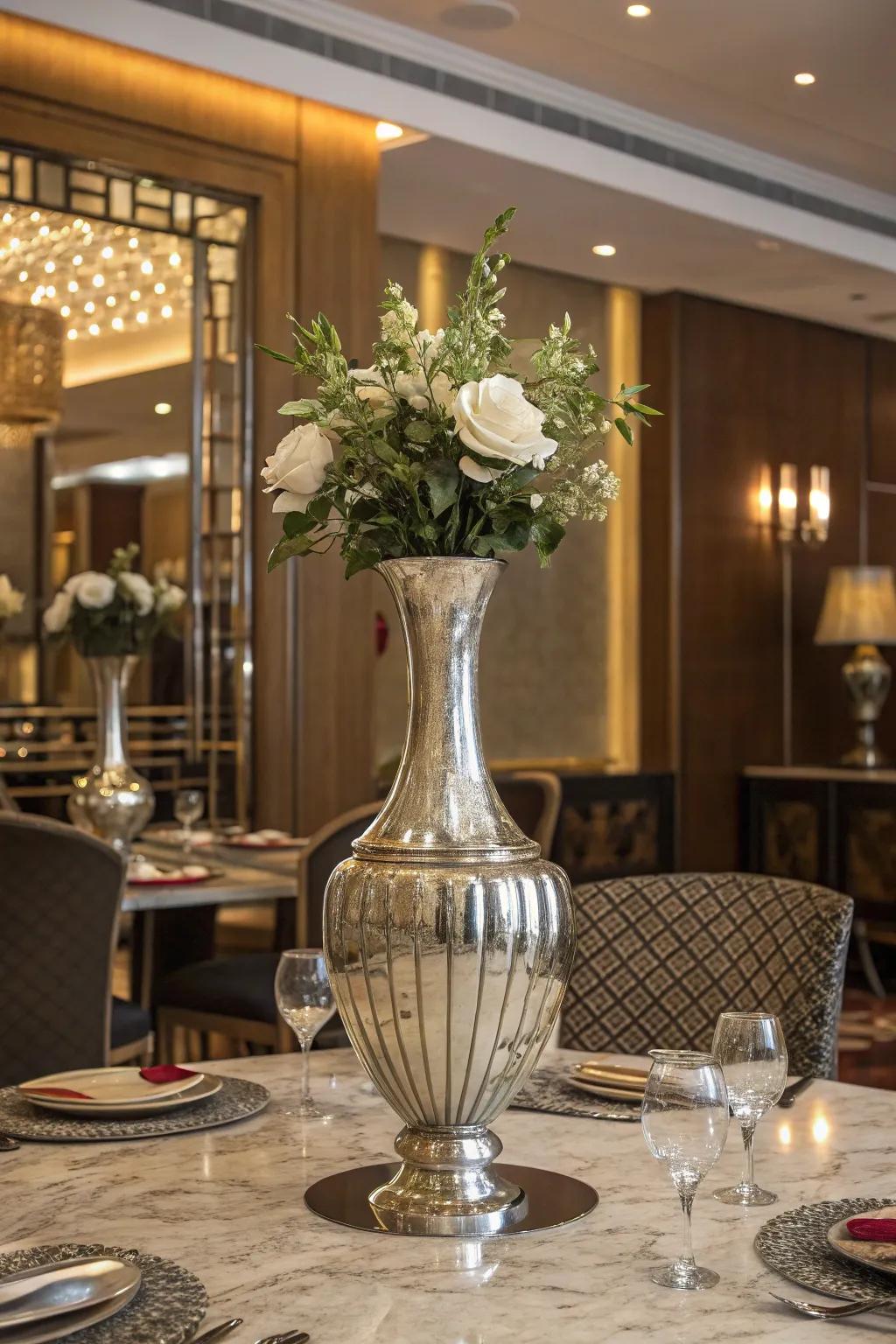 Metallic accents can elevate the sophistication of your decor