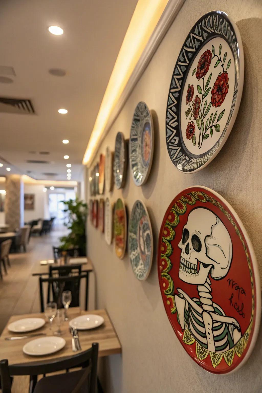 A ghastly plate gallery, a distinctive Halloween celebration.
