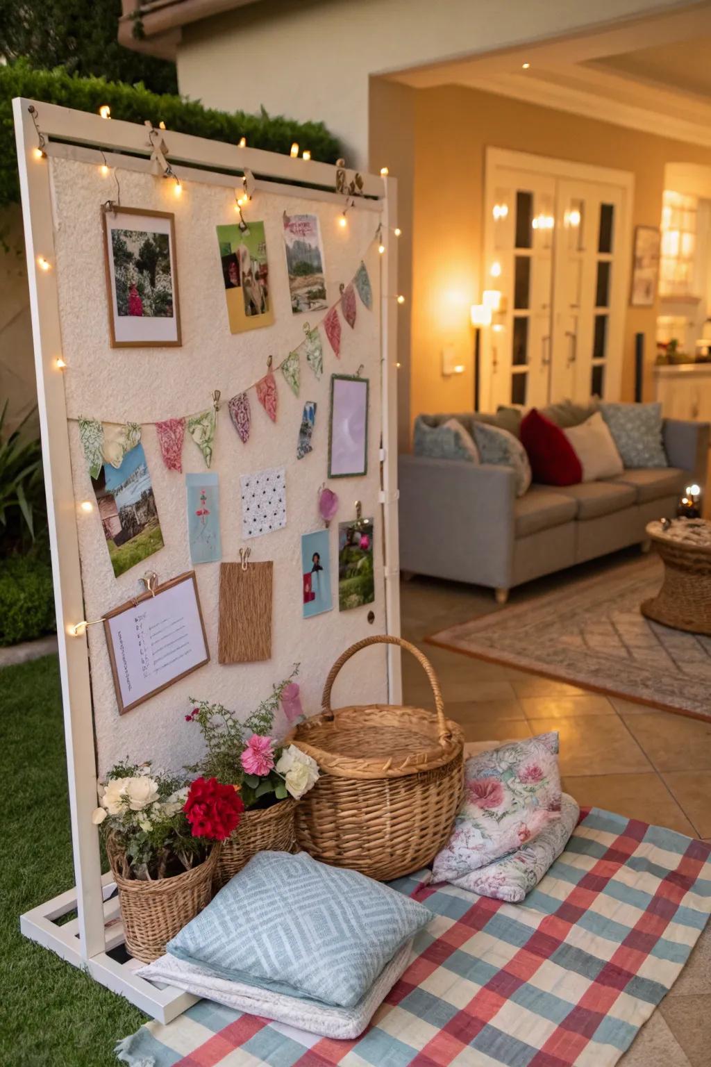 An open-air-themed bulletin board for gatherings and fun.
