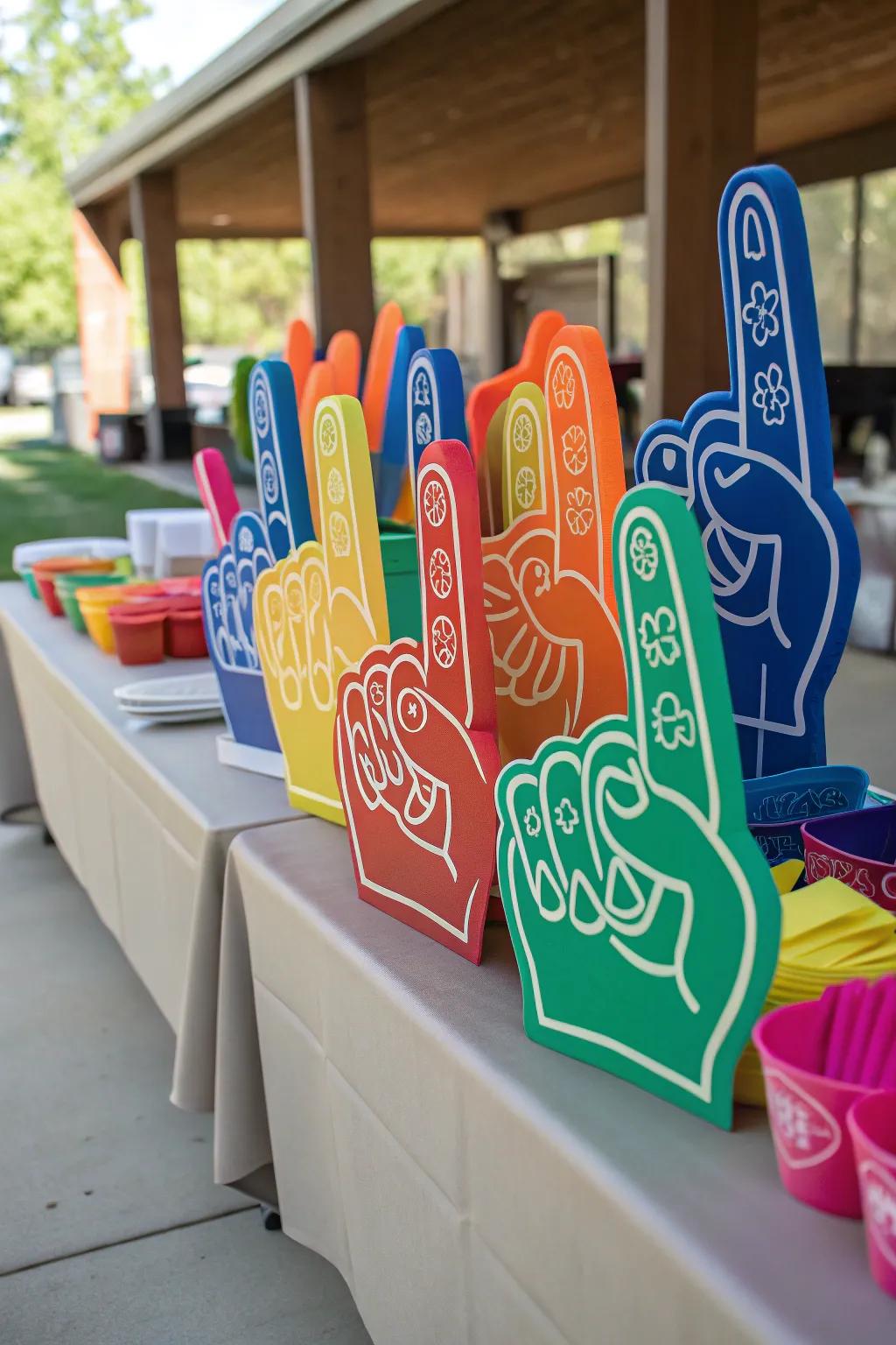 Wave your handmade flapping hands with pride.