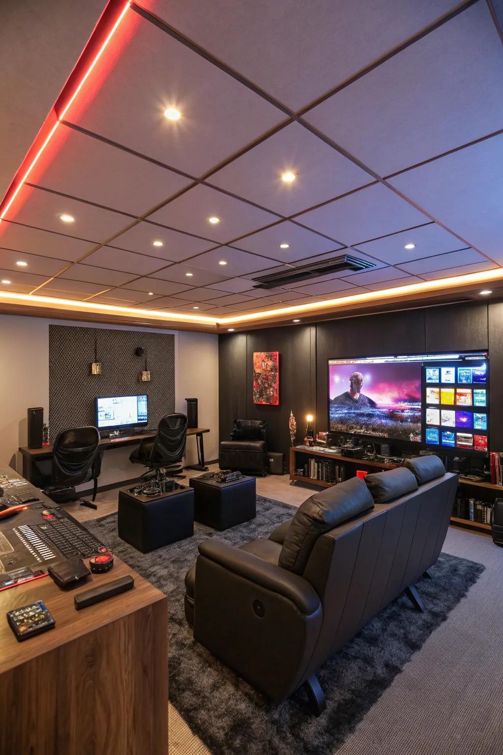 Change your space with soft ceiling panels.