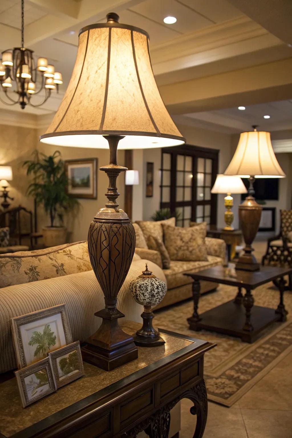 Staged lighting adds depth and warmth to your room.