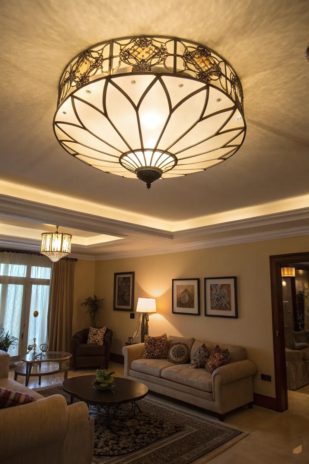Sculptural lighting gives your decor an artistic flair.