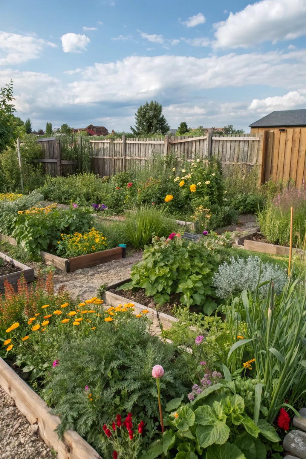 A self-sustaining garden that flourishes naturally with minimal care.