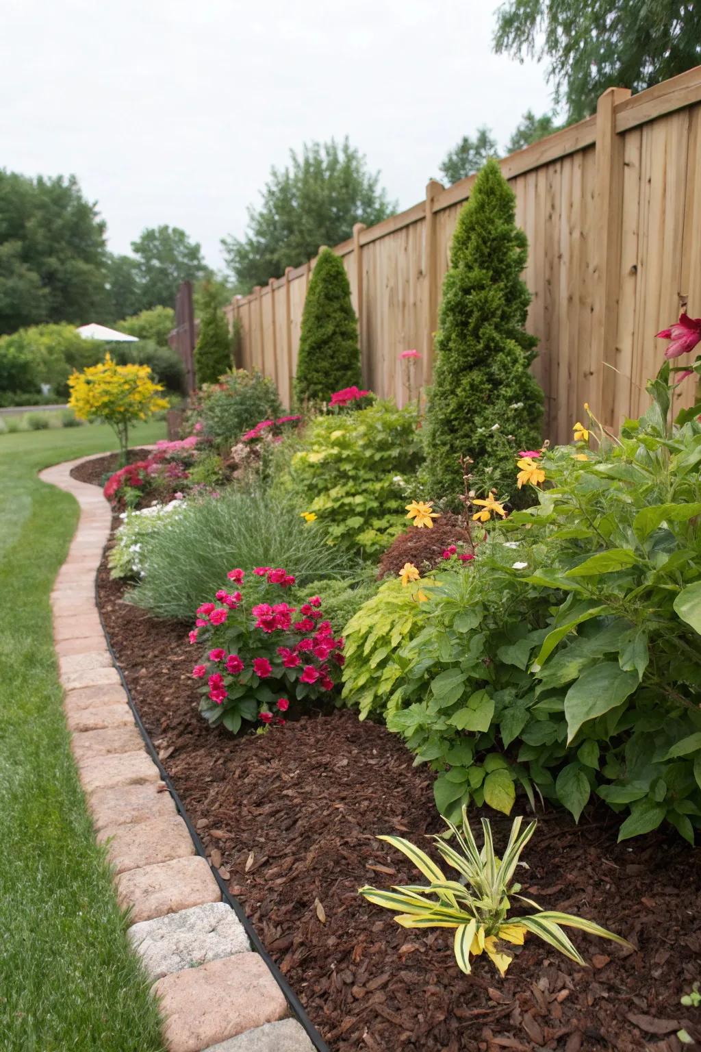 Pretty ground covering keeps a Portland garden neat and simple.