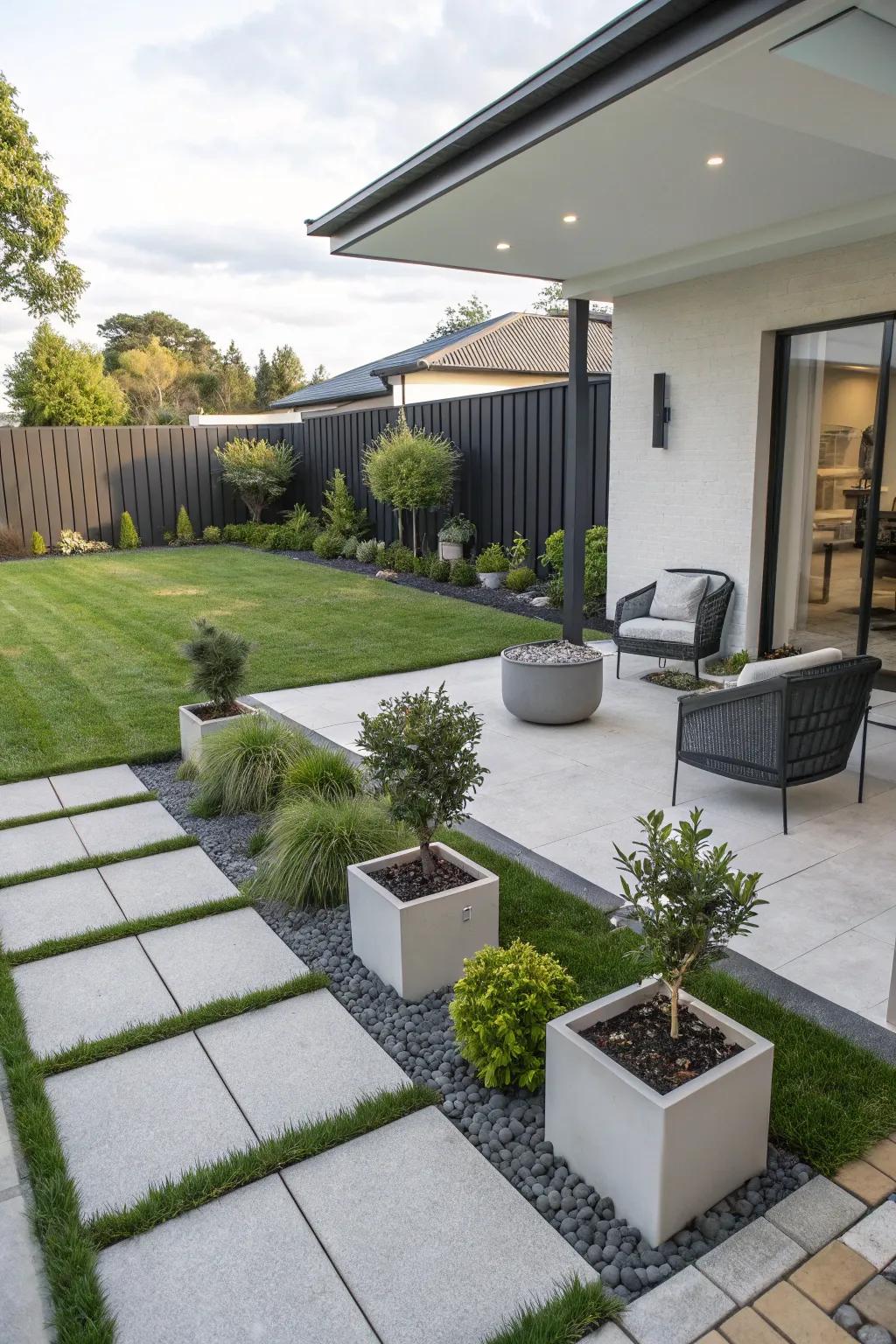 Decks and patios offer easy-care outdoor spaces.