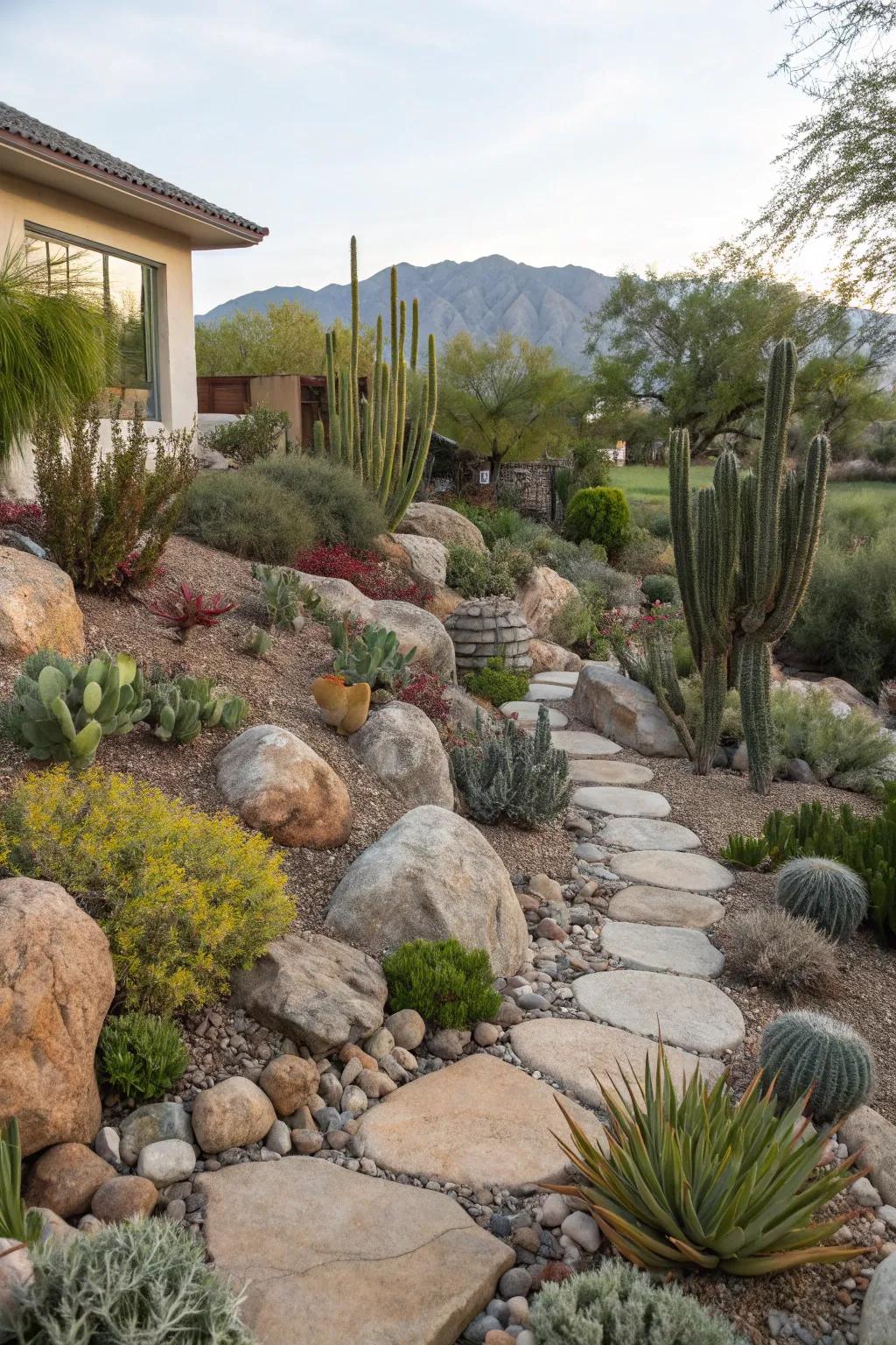 Xeriscaping can change the look with little water use.