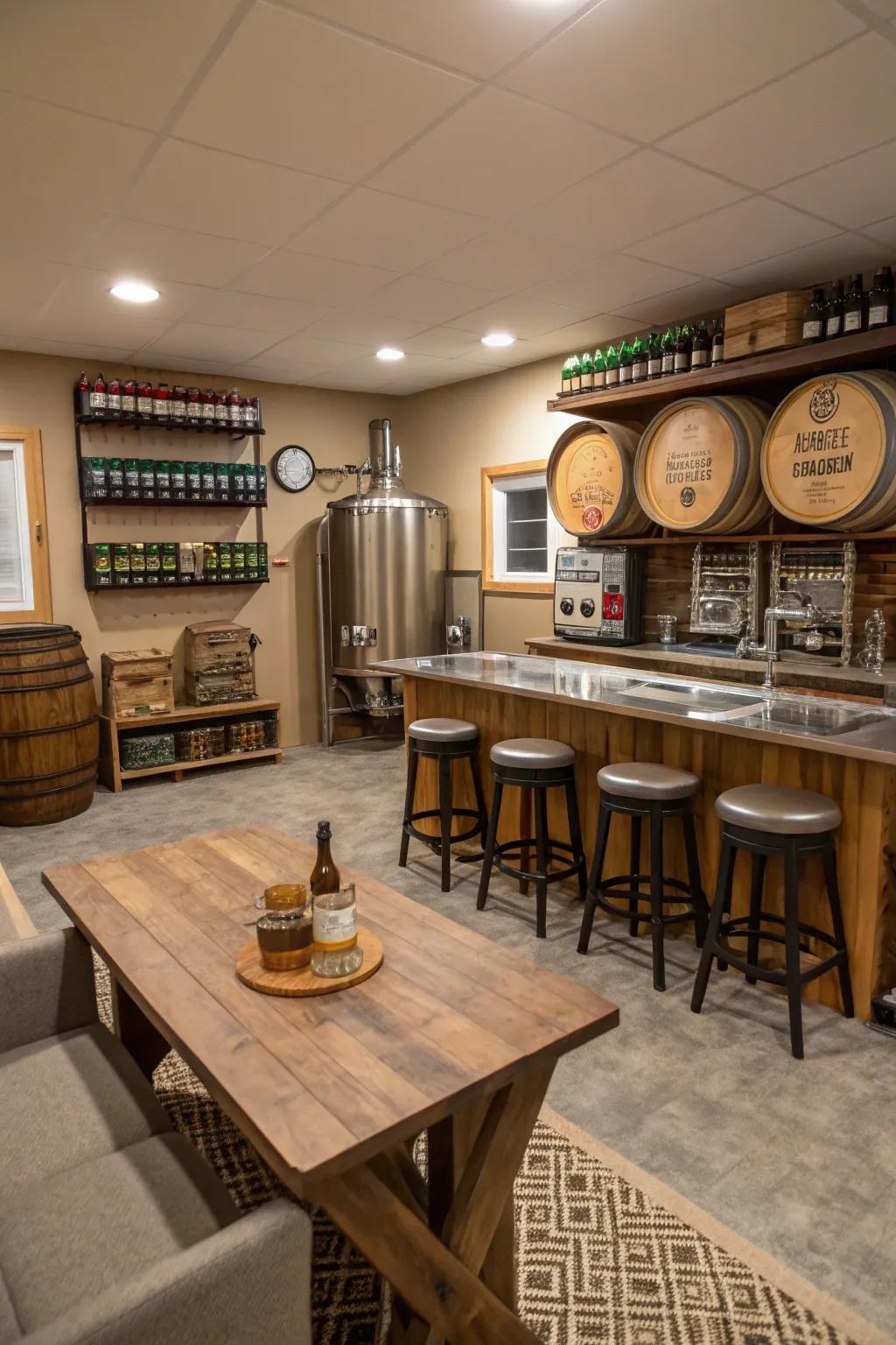 Brew your signature beer with your unique home brewery.