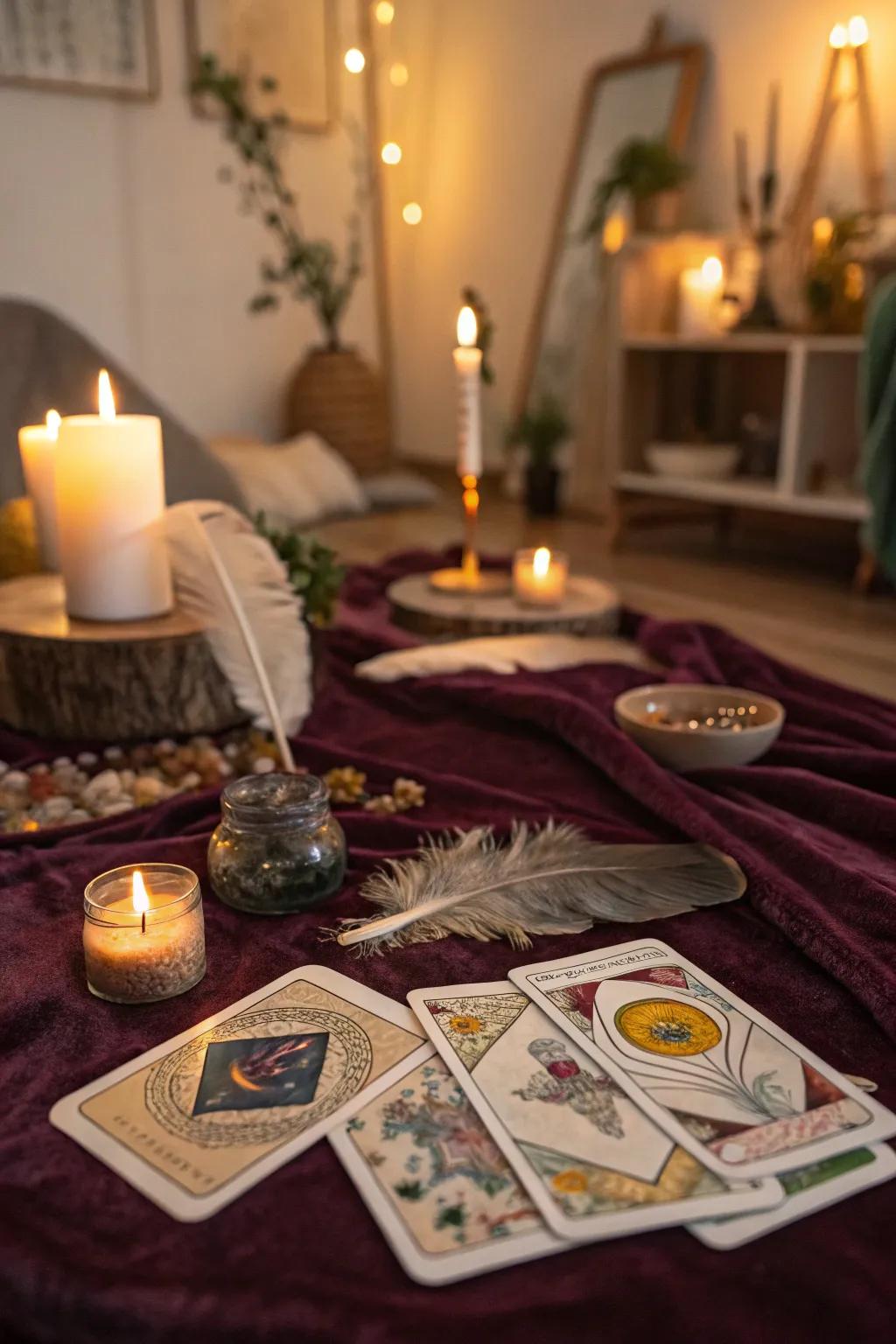 Tarot card readings bring an element of mystery to the party