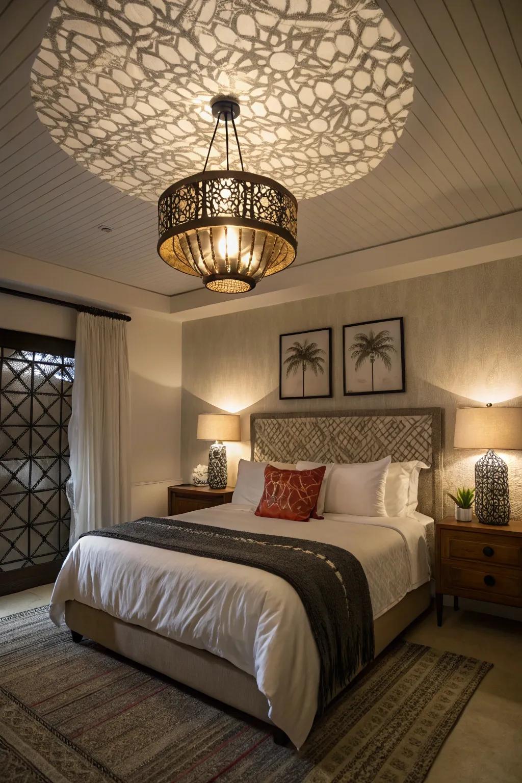 A bold statement piece transforms the room.