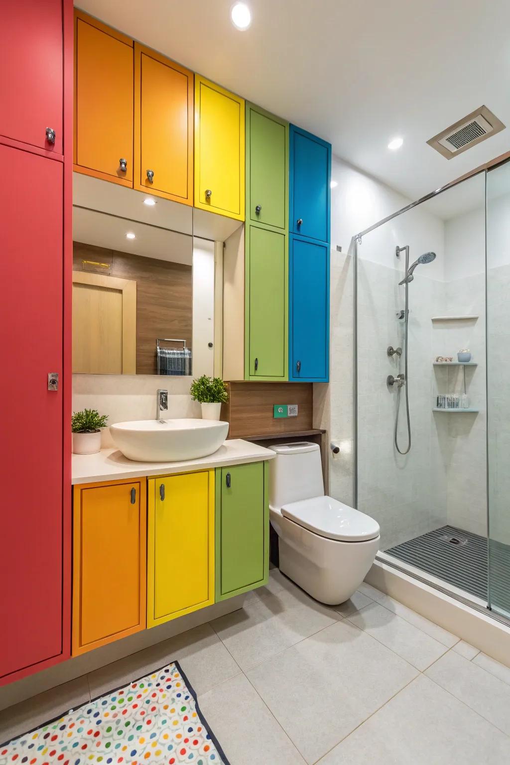 Painted joinery adds a burst of fun.