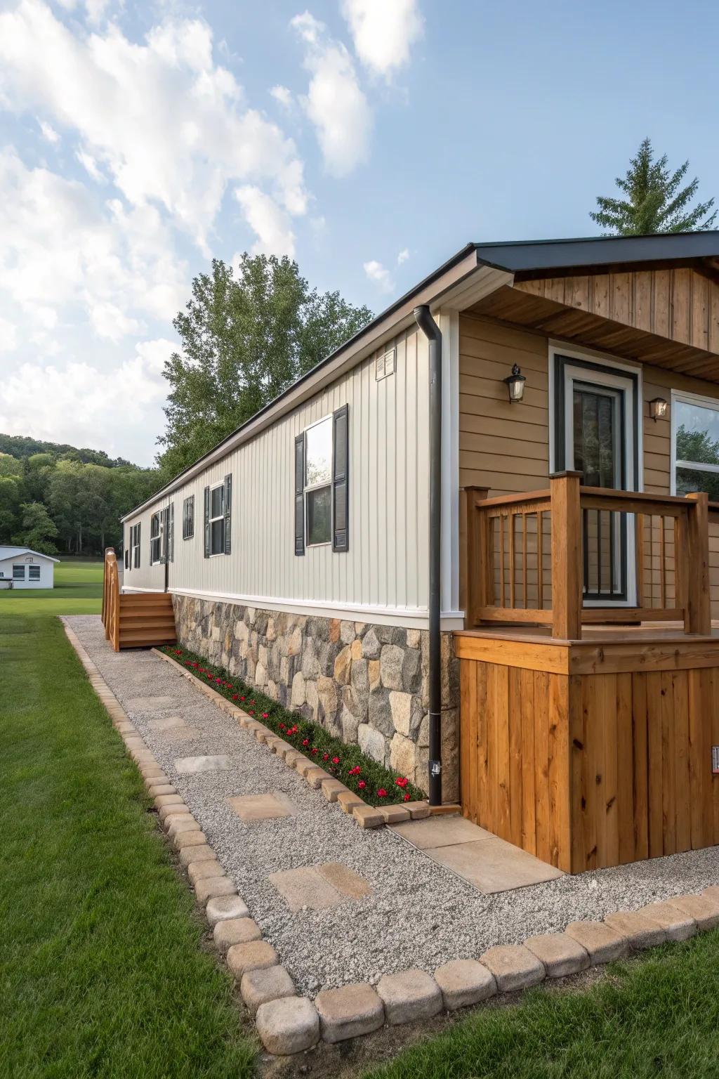 A mix of materials can fashion a truly customized base covering aesthetic.