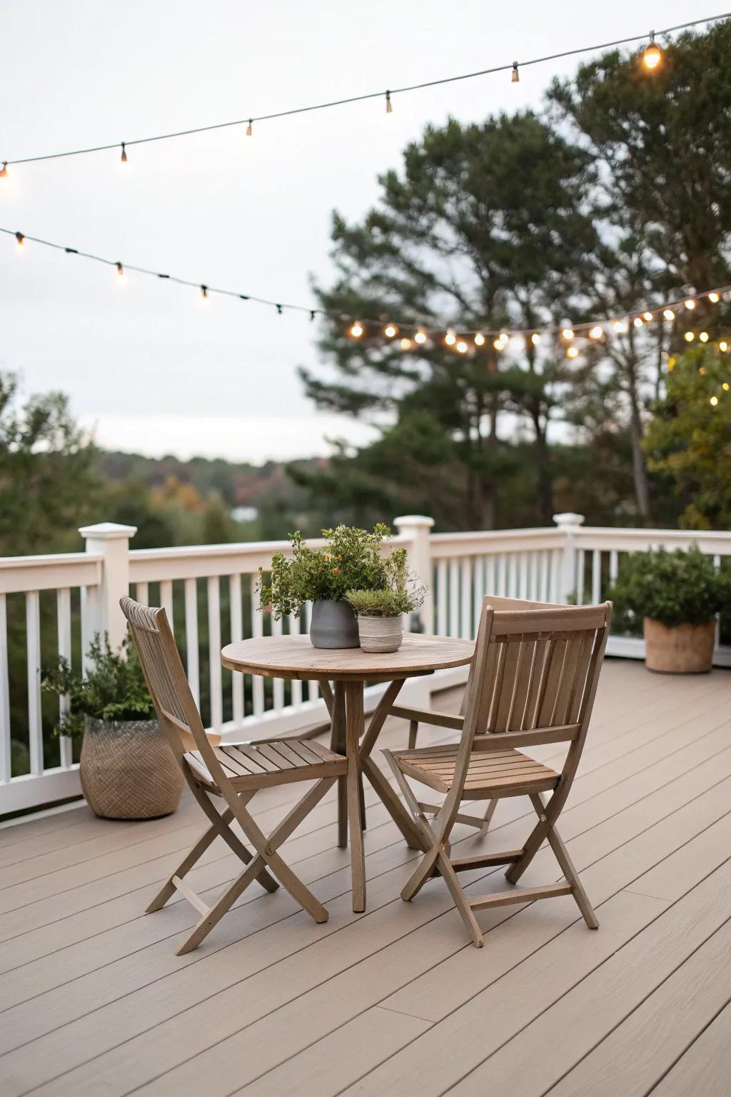Taupe provides an elegant, understated backdrop.