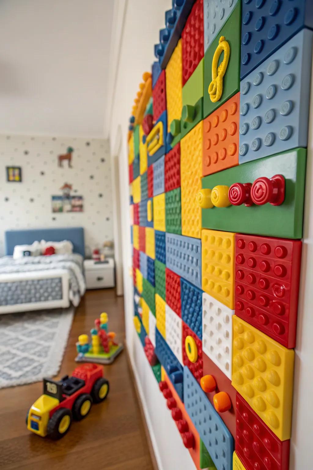 Synthetic playthings fashion a joyful and imaginative mosaic pattern.
