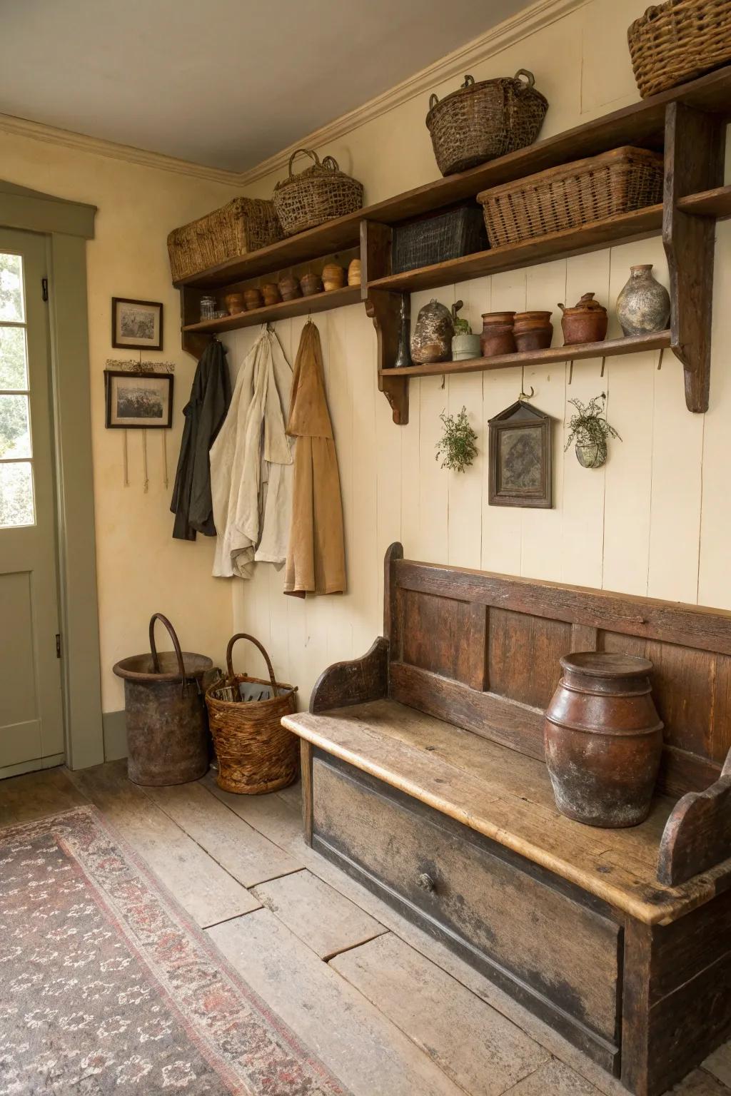 Vintage elements add charm and history.