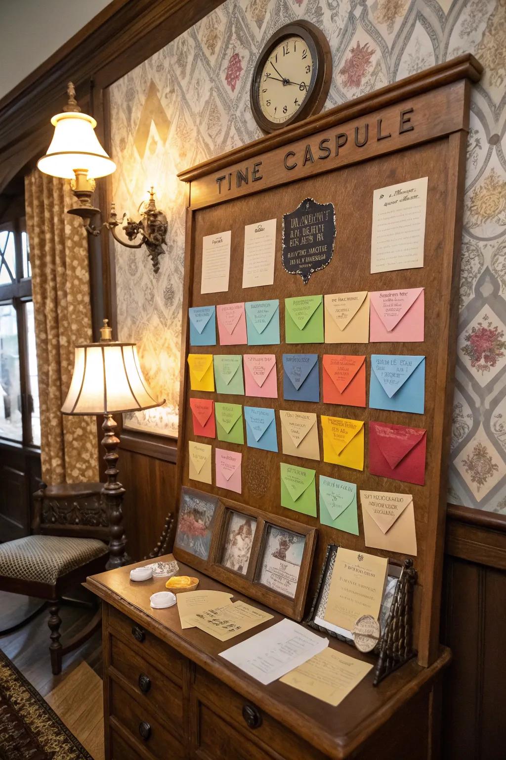 A time capsule board for future reflections.