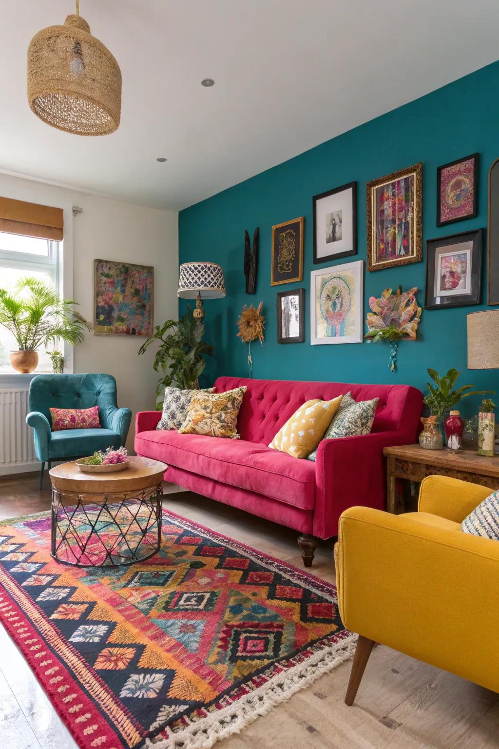 Bright colors can energize and refresh a space.