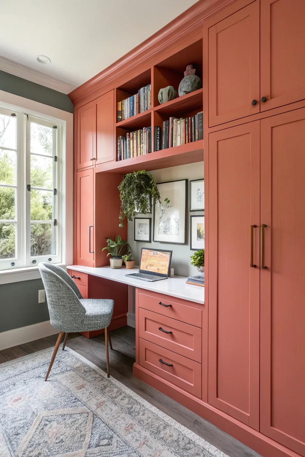 Unconventional tones create a bold statement in your office.