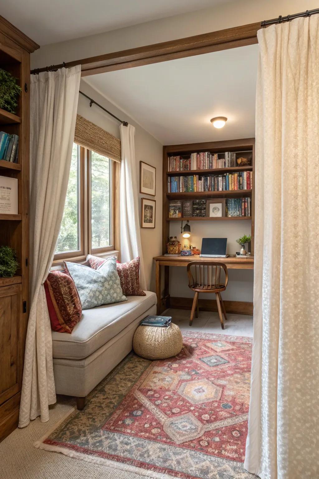 Textural compositions inject depth and comfort into your office.