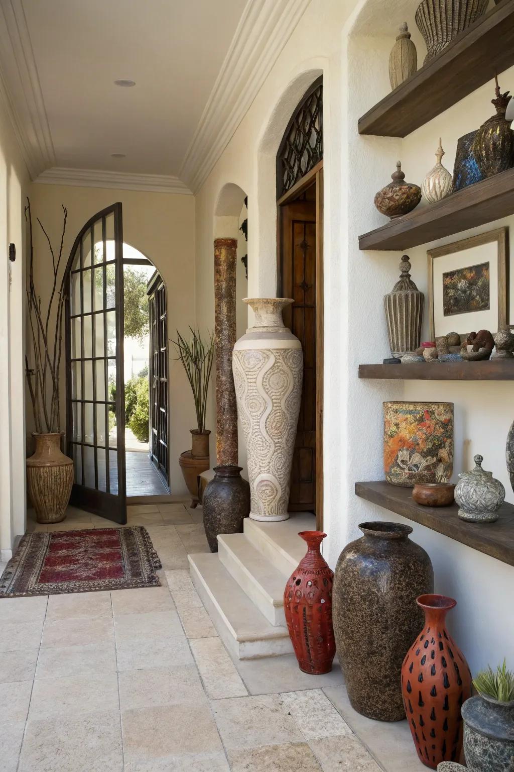 Height variations in decor add visual appeal and create a flowing atmosphere.