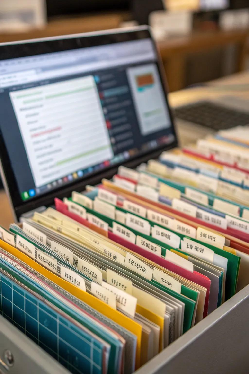 Having digital files organized ensures documents are just a click away.
