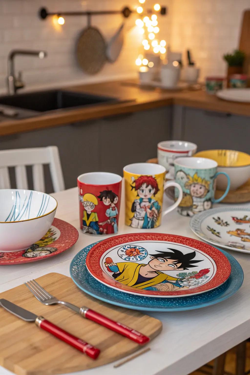 Infuse animation charm into your dining experience with themed dinnerware.