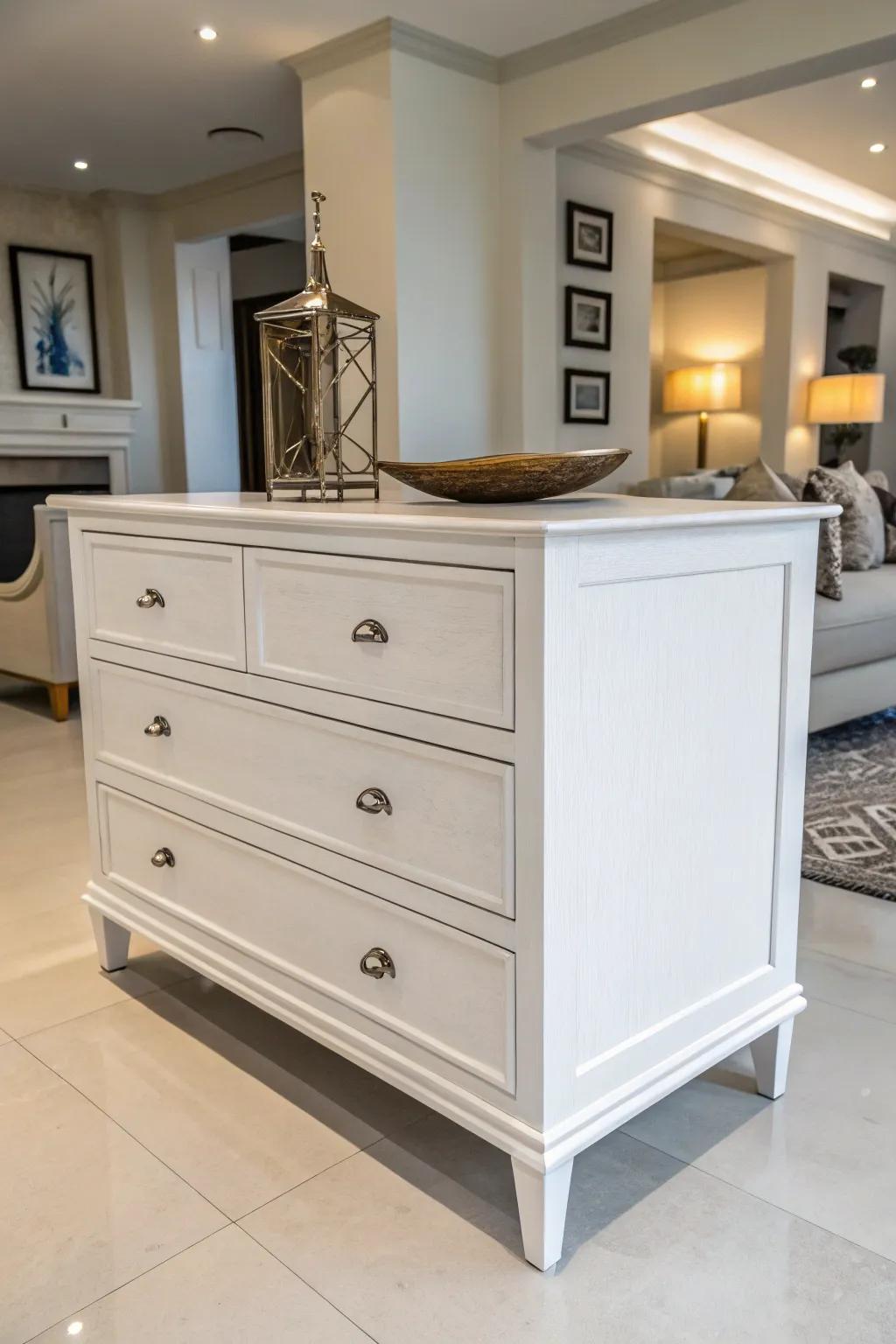 Minimalist elegance with a clean ivory finish.