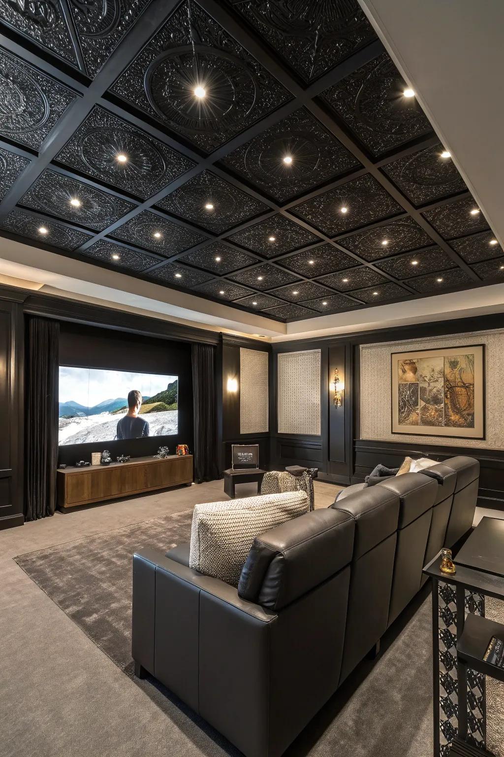 Ebony panels fashion a daring and sophisticated declaration.