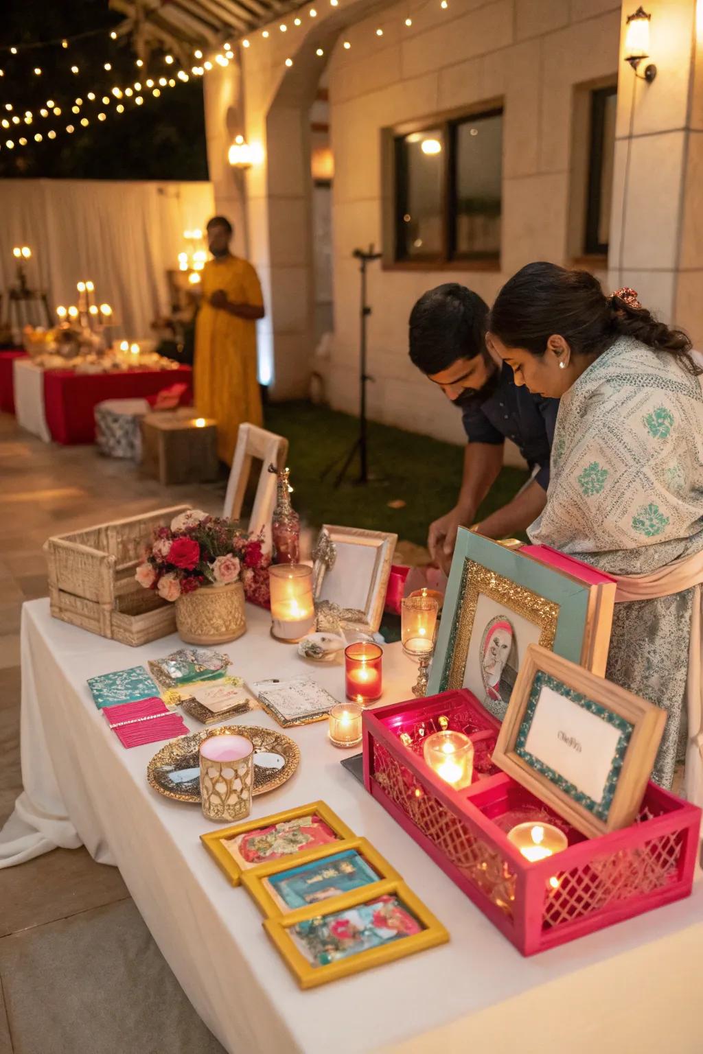 Tailored mementos providing meaningful memories of a rice-feeding ceremony.