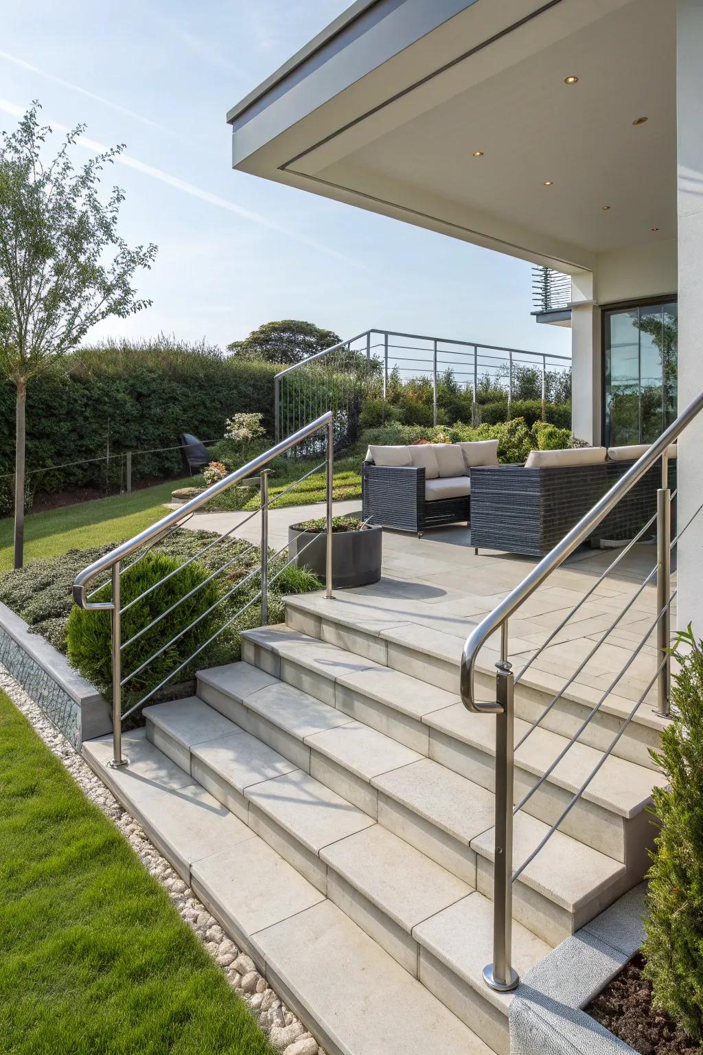 Stylish rails add both protection and flair.