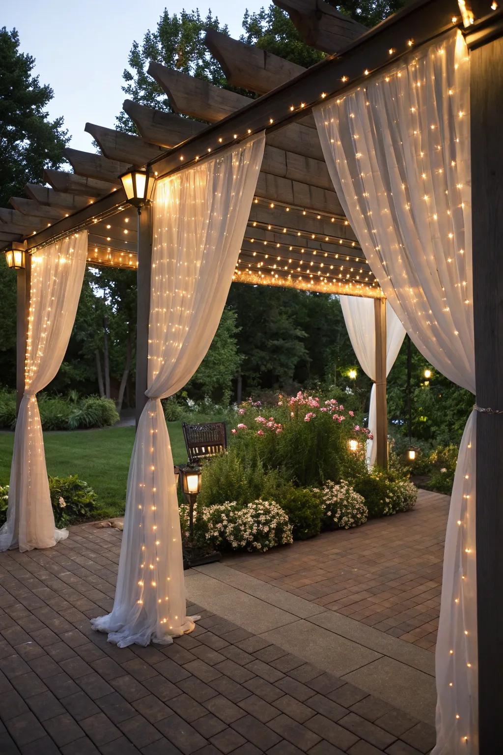 Drape lights offer an elegant draped effect.