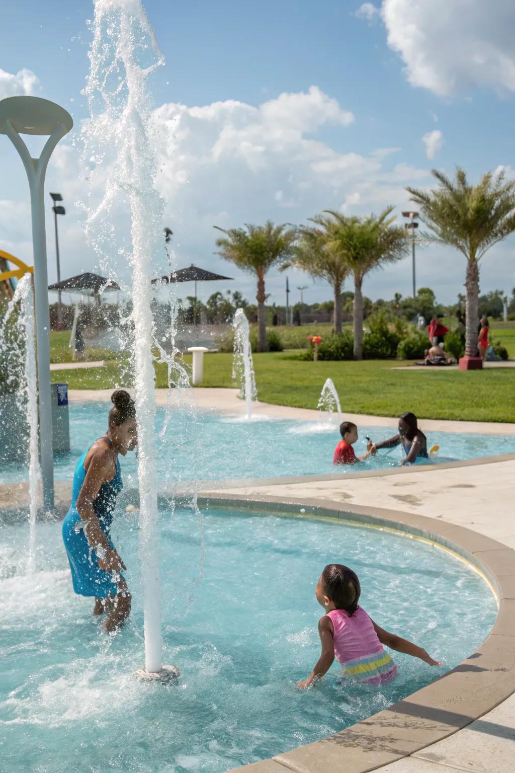 Dynamic water elements make your pool a hub of enjoyment.