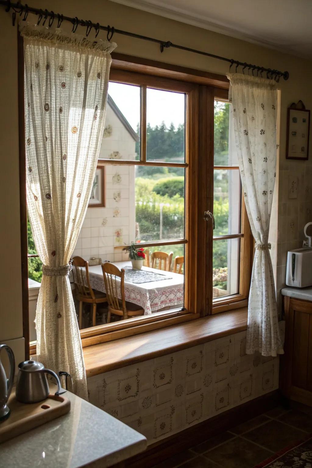 Bistro panels add charm and personal space to any kitchen.