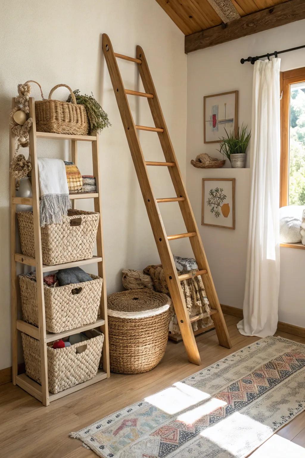Imaginative storage solutions with quirky charm.
