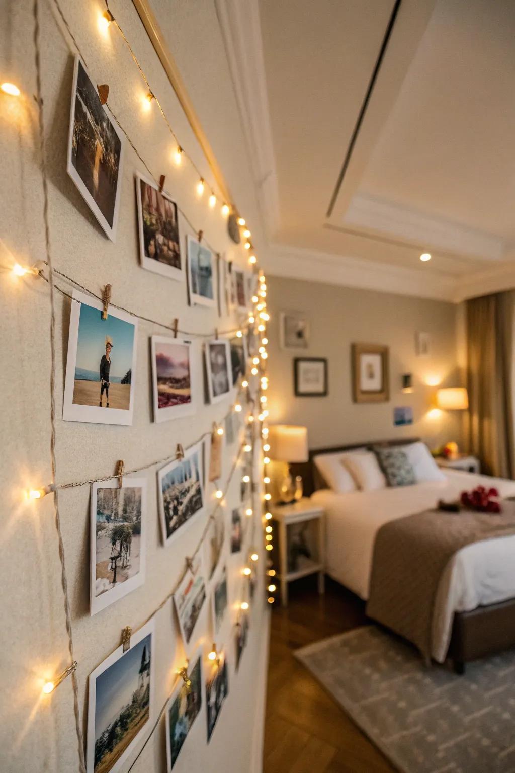 A memory wall reveals a journey of love.