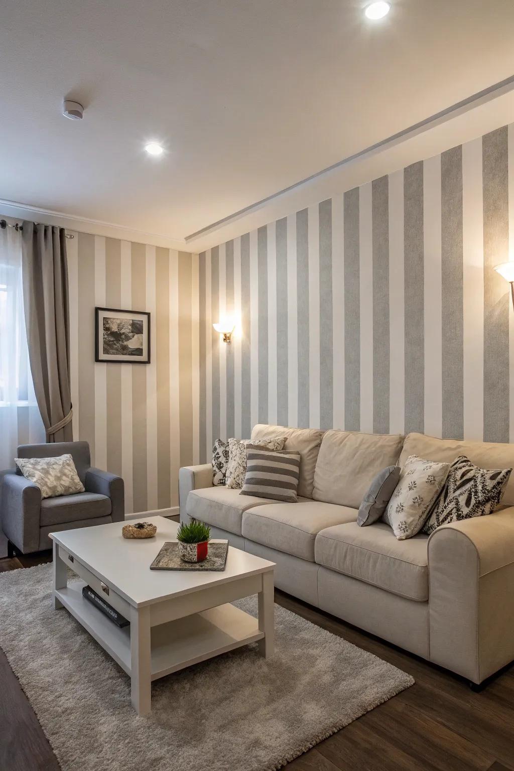 Banded motifs introduce traditional grace and can modify perceived space.