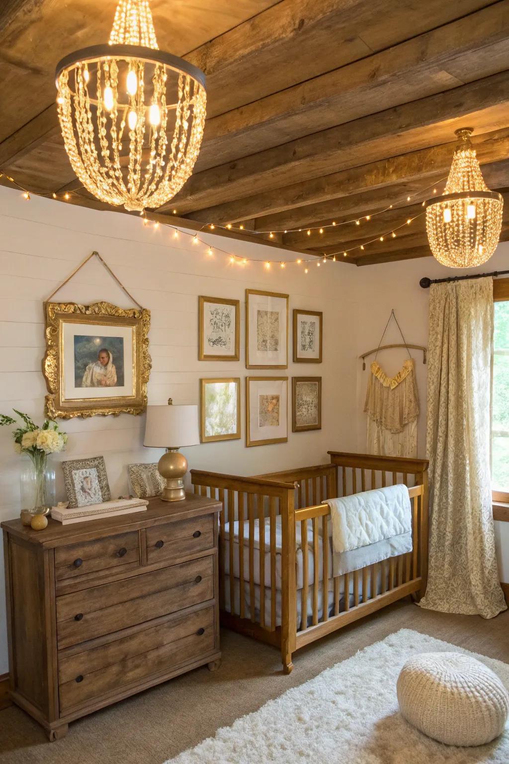 Gold highlights bring in a touch of sophistication.