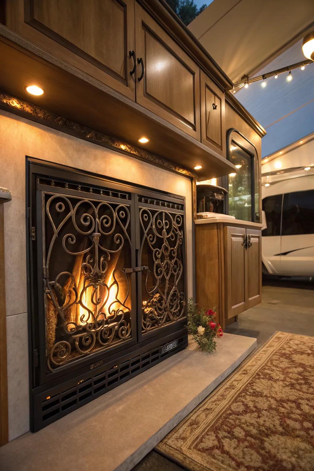 Stylish panels provide elegance and charm.