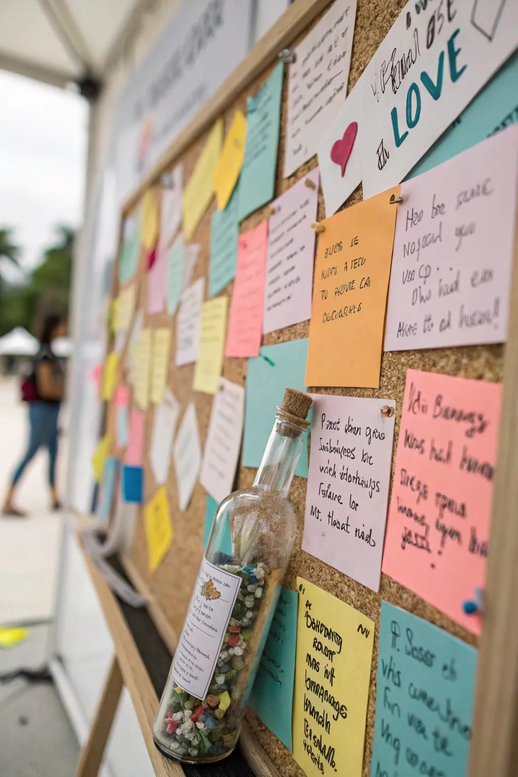 Send a message with a creative twist using a bottle theme.