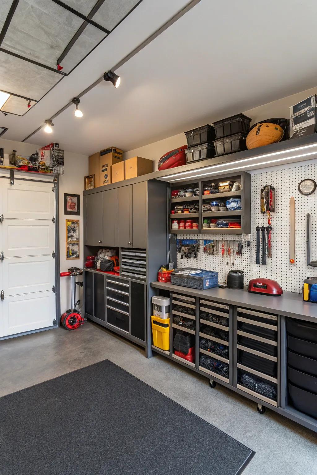 Keep your man cave tidy with storage.