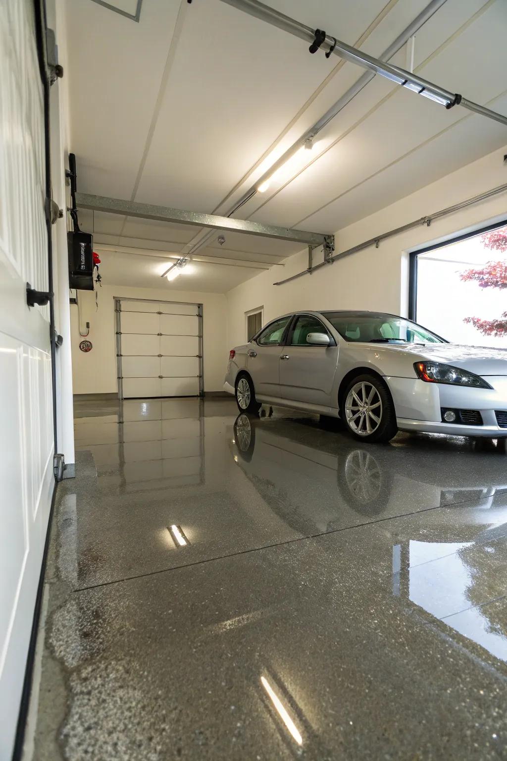 Make your garage better with flooring that is strong and looks good.