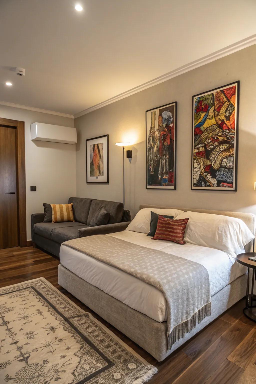 Art adds a stylish touch to your living space.