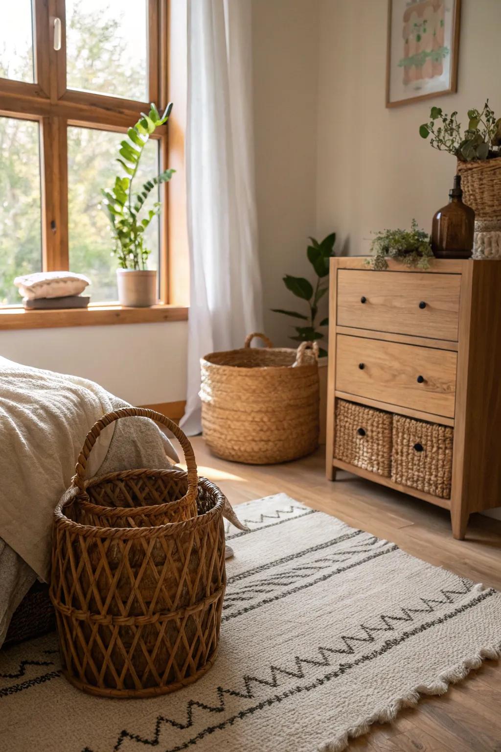 Textured accents introduce depth and warmth to your space.