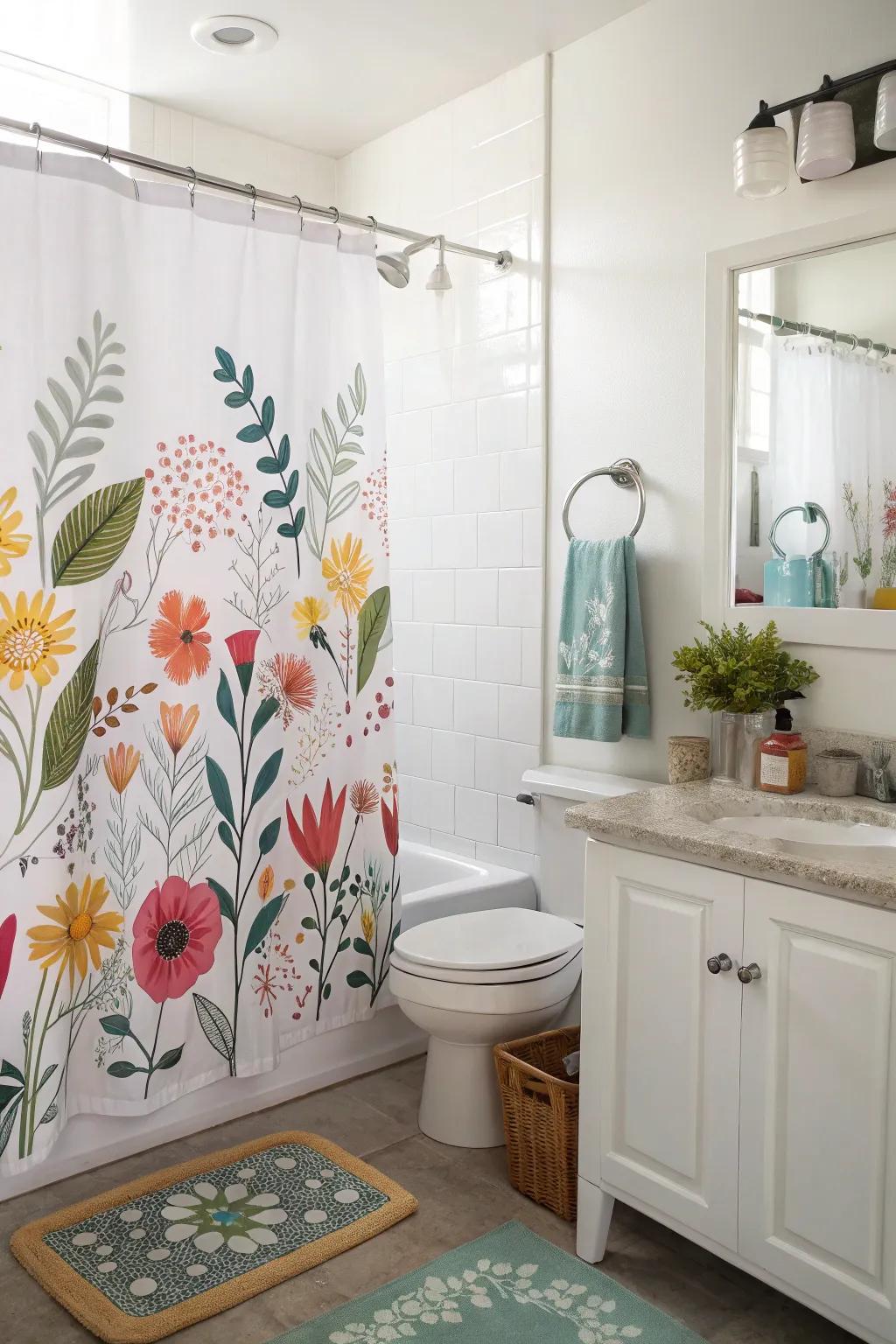 Seasonal themes maintain your bathroom's theme lively and current.